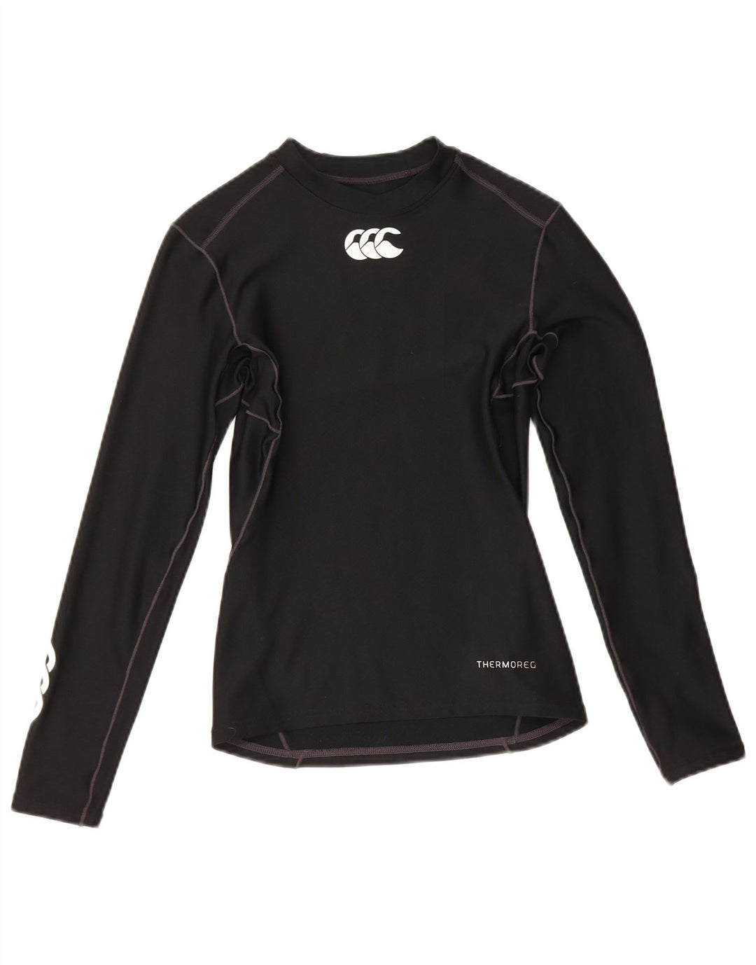 Canterbury Top gráfico para mujer manga larga UK 44 Grande Poliéster negro