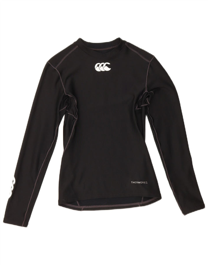 Canterbury Top gráfico para mujer manga larga UK 44 Grande Poliéster negro
