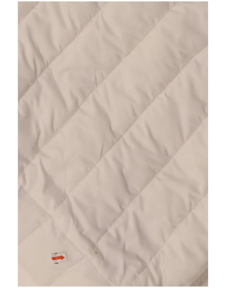 SUPERDRY Chaqueta acolchada con capucha para mujer UK 44 Poliéster blanco mediano