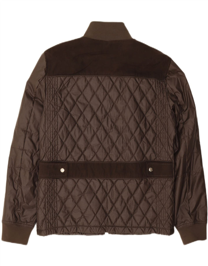 ZARA Mens Quilted Jacket UK 40 Large Brown Vintage Zara and Second-Hand Zara from Messina Hembry 