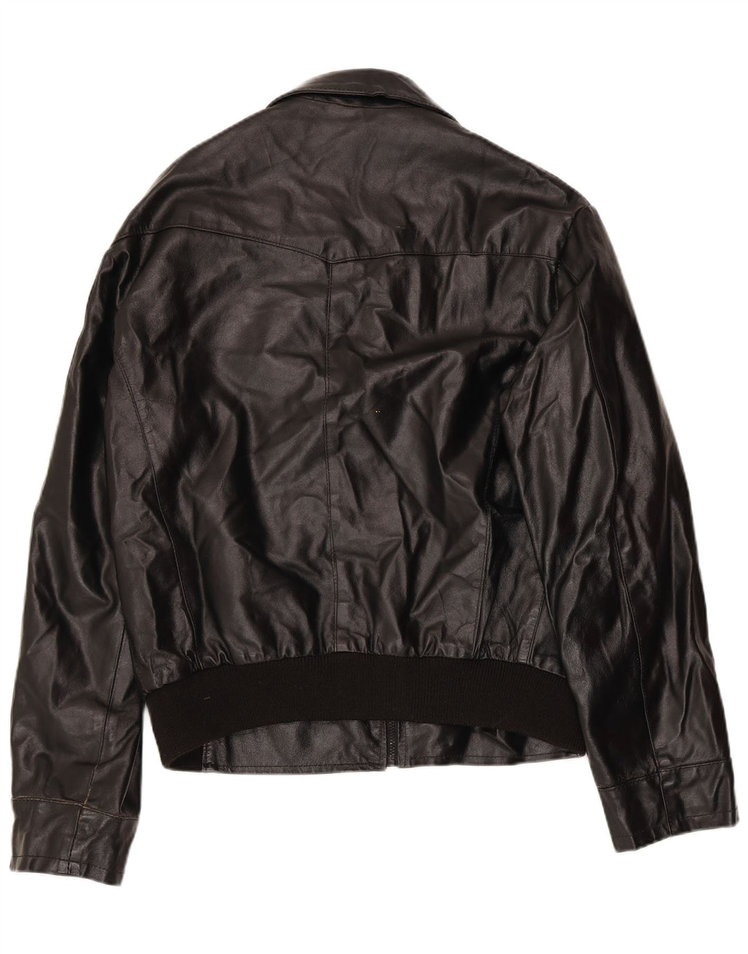 Chaqueta de cuero vintage para hombre Reino Unido 42 XL cuero negro