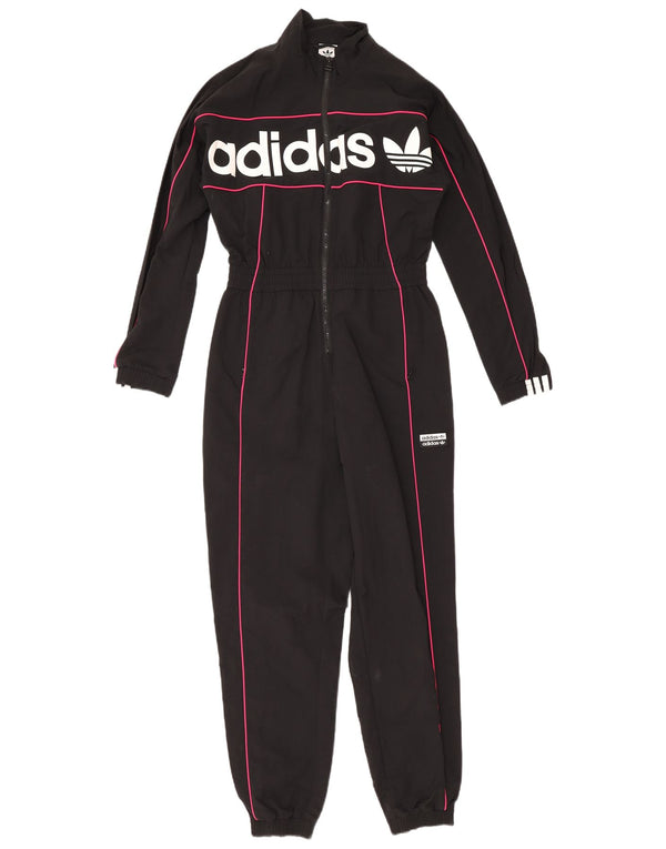 Adidas Mono gráfico de manga larga para mujer UK 6 XS Poliamida negra