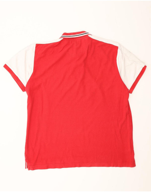 Pierre Cardin Polo Hombre XL Algodón Color Block Rojo