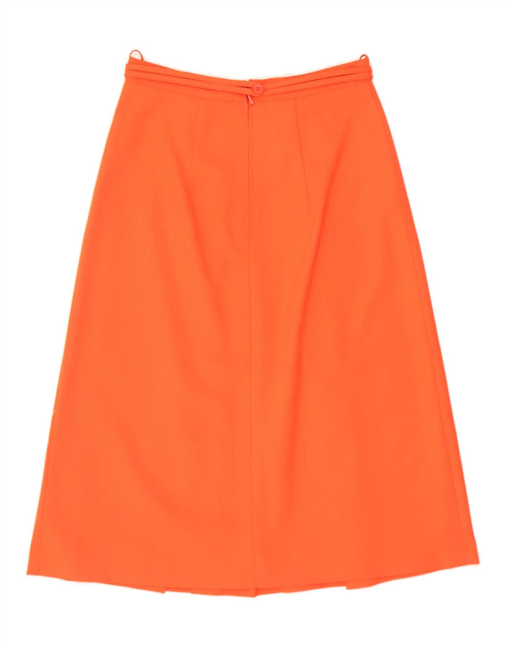 VINTAGE Womens A-Line Skirt W28 Medium  Orange Vintage Vintage and Second-Hand Vintage from Messina Hembry 
