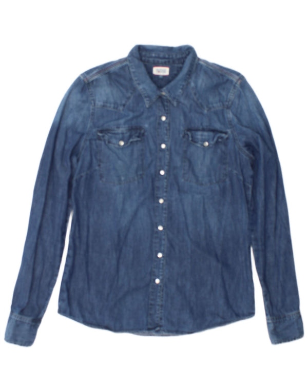 Tommy Hilfiger Camisa vaquera para mujer UK 44 Grande Azul marino