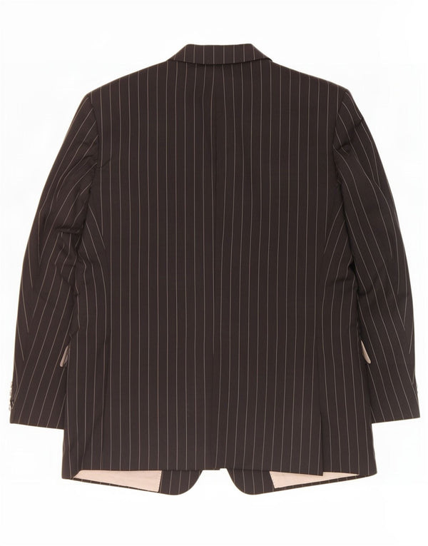 Hugo Boss Chaqueta tipo blazer de 3 botones para hombre EU 56 3XL Lana virgen a rayas negras