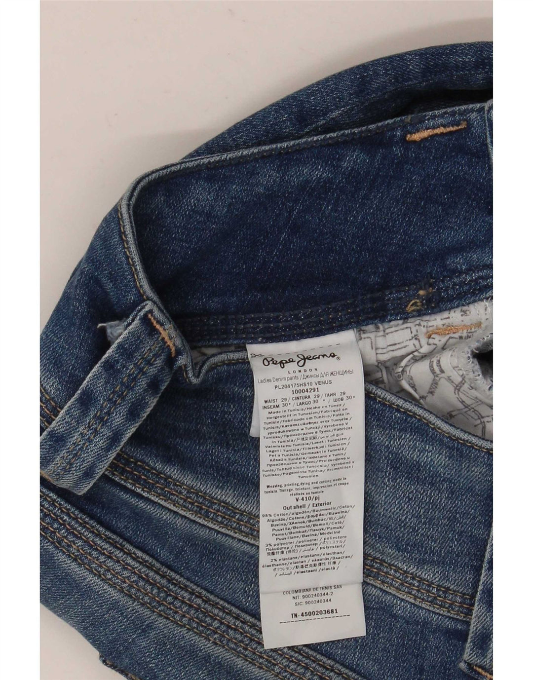 PEPE Jeans Vaqueros Slim Mujer W29 L30 Azul Algodón