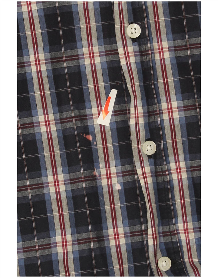 Camisa Carrera Hombre 2XL Azul Marino Cuadros