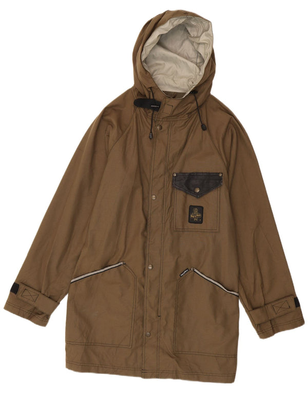 Refrigiwear Chaqueta parka con capucha para hombre UK 40 Large Algodón caqui