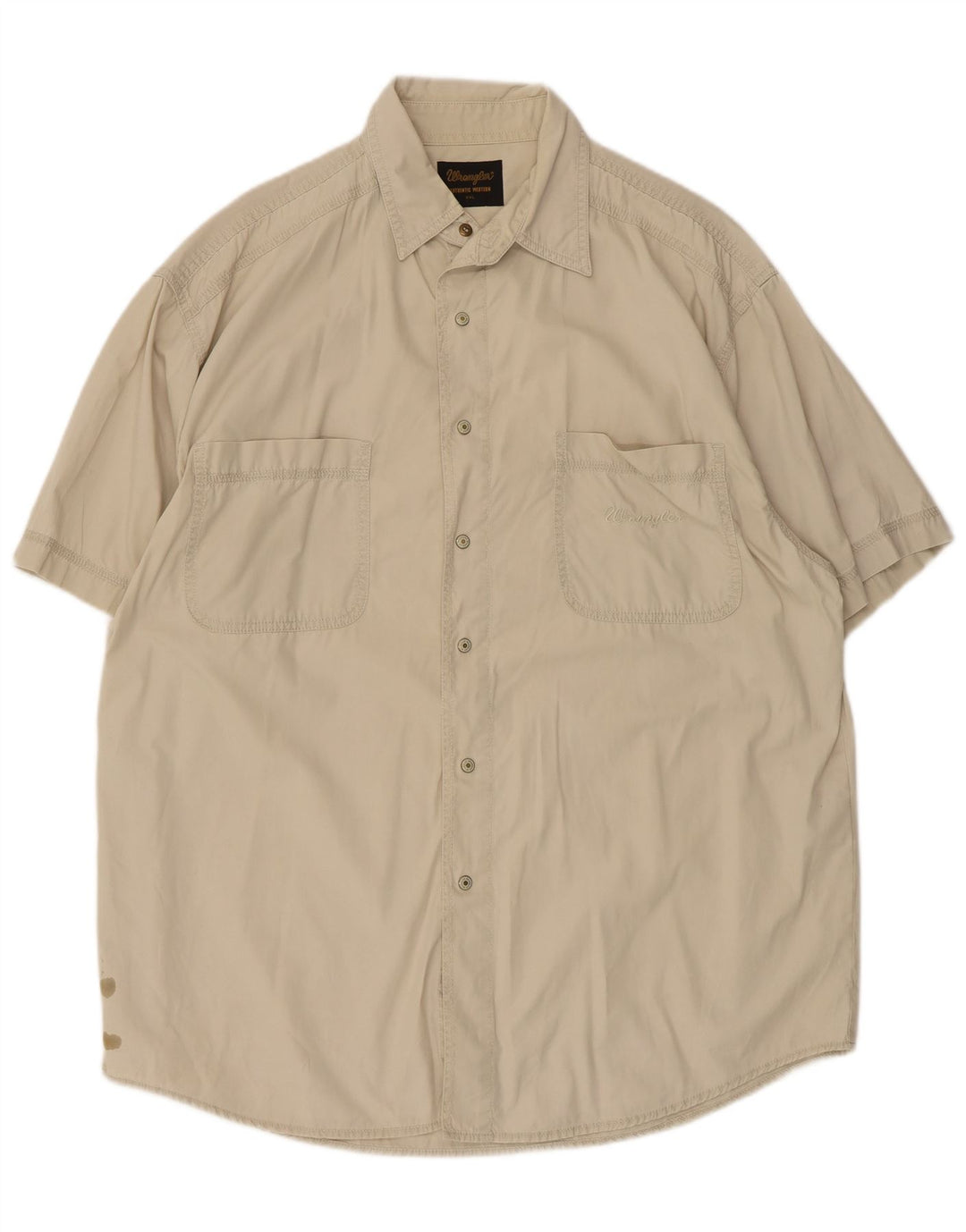 Wrangler Camisa De Manga Corta Hombre 2XL Algodón Beige
