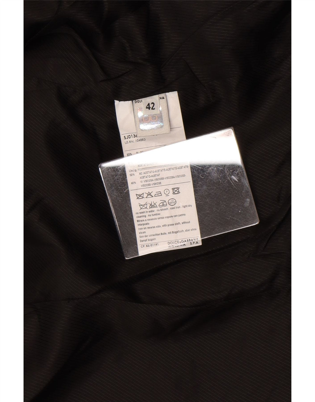 Dolce & Gabbana Chaqueta Blazer De 2 Botones Para Mujer IT 42 Poliéster Negro Mediano