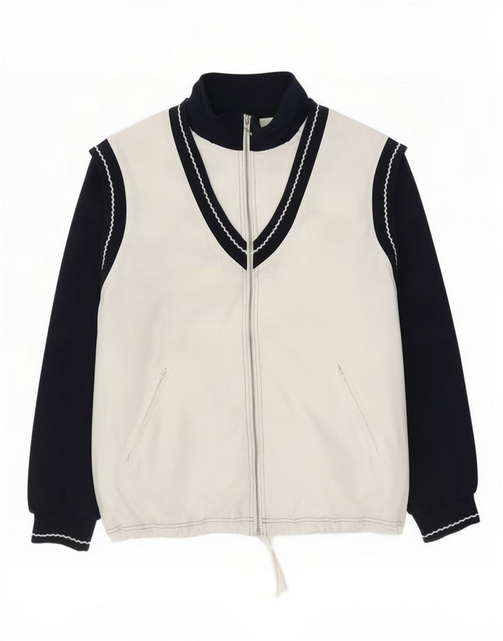 Sergio Tacchini Chaqueta De Chándal Para Hombre Grande Blanco Colorblock Poliéster