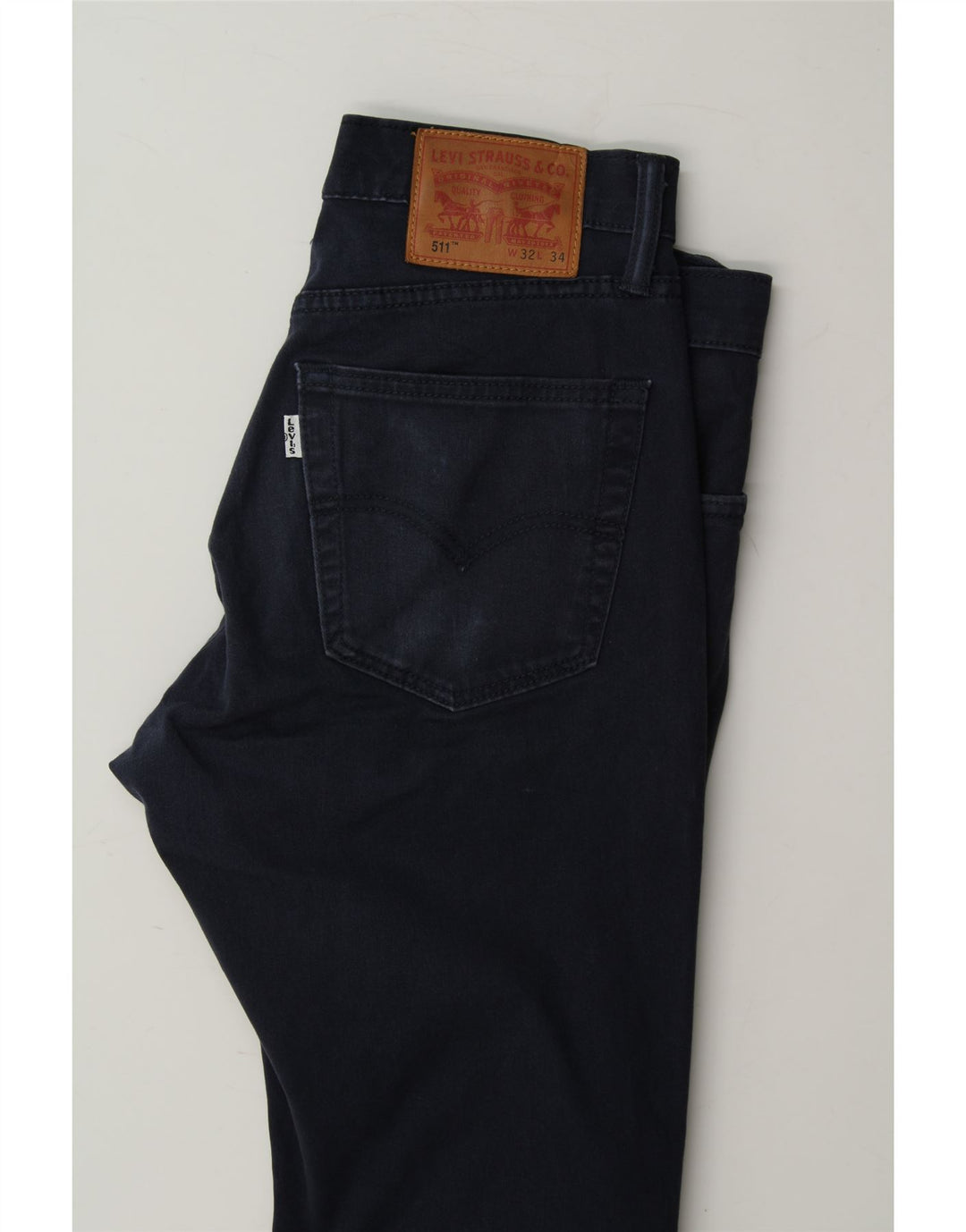 LEVI'S Womens 511 Slim Jeans W32 L30 Navy Blue Cotton Vintage Levi's and Second-Hand Levi's from Messina Hembry 