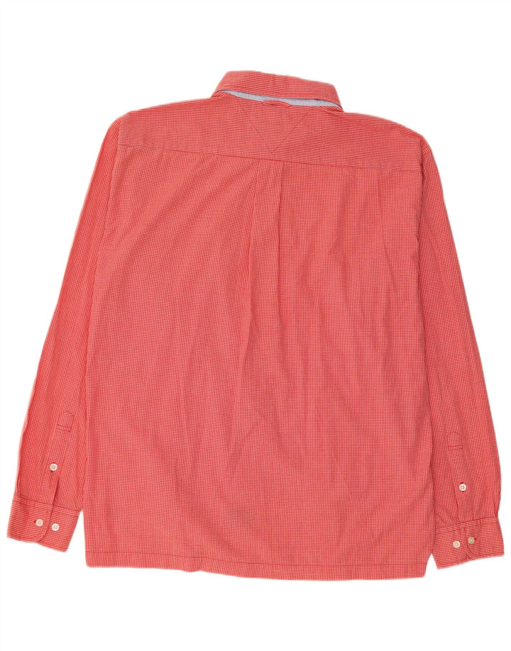 Tommy Hilfiger Camisa para hombre XL Algodón a cuadros rojo