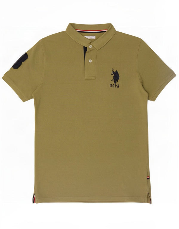 Asociación de Polo de EE. UU. Camisa estampada para niño 12-13 años Caqui Algodón