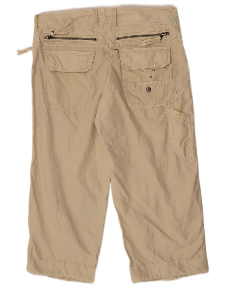 Pantalón Capri Cargo Mujer Diesel W31 L21 Algodón Beige