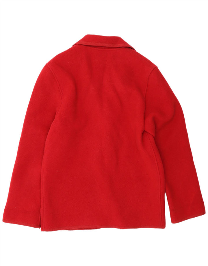 Genny Chaqueta tipo blazer extragrande con 3 botones para mujer UK 10 Small Red Wool