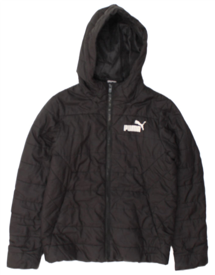 Puma Chaqueta acolchada con capucha para niño 11-12 años Negro Poliéster