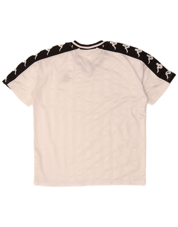 KAPPA Hombre Camiseta Gráfica Top Medium Blanco Colorblock Poliéster