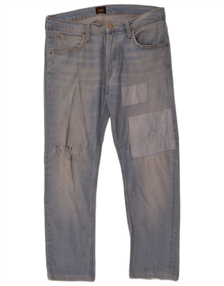 Vaqueros Lee Luke Slim para Hombre W32 L27 Algodón Azul