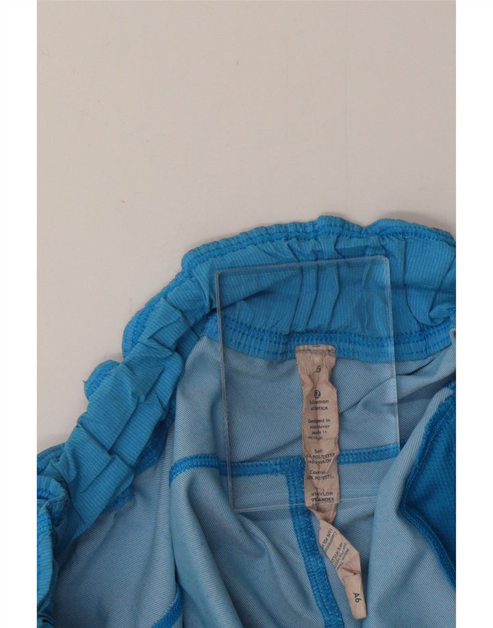 LULULEMON Pantalones cortos deportivos para mujer US 6 Azul medio Poliéster