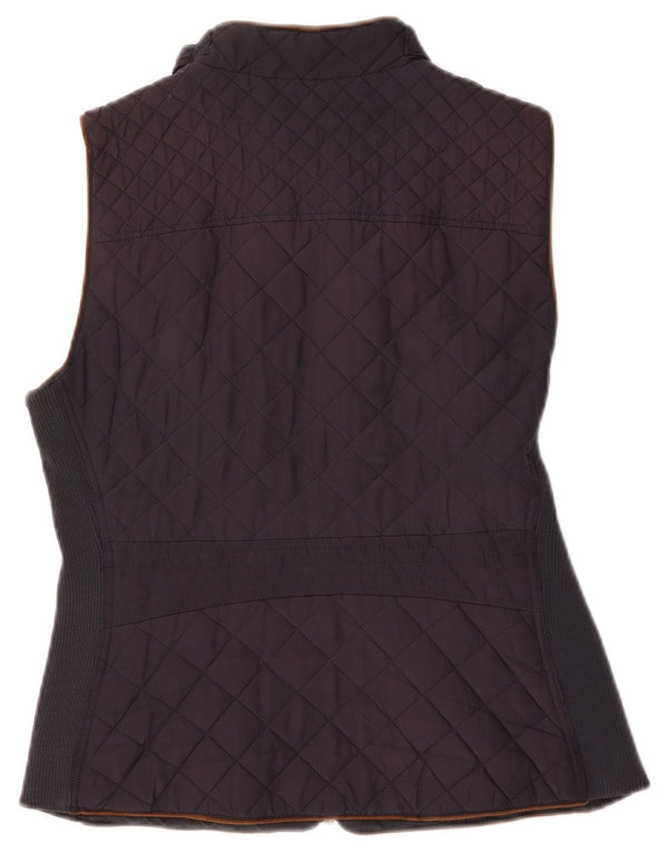 Zara Mujer Chaleco Acolchado UK 40 Grande Azul Marino