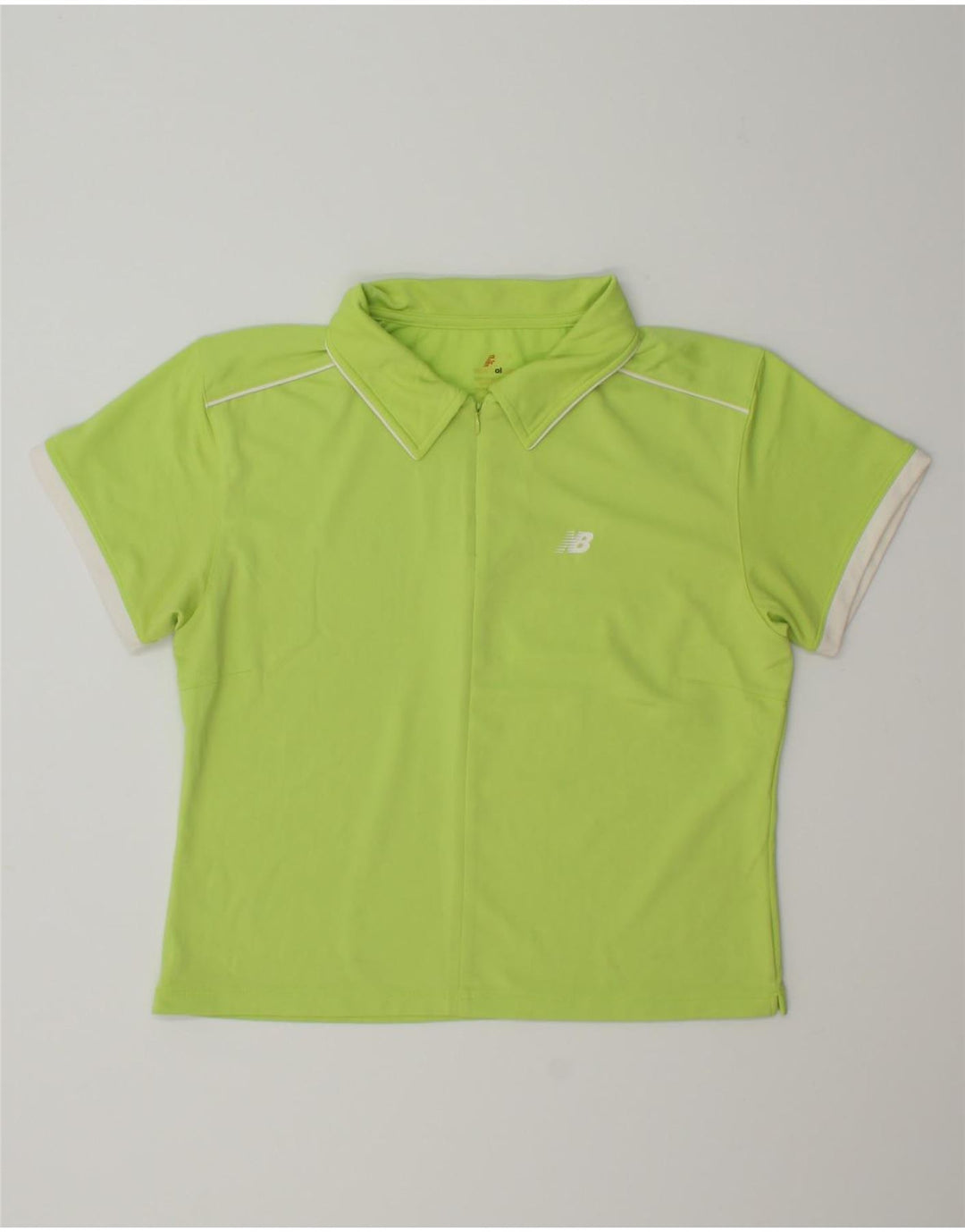 NEW BALANCE Womens Polo shirt UK 16 Large Green Polyester Vintage New Balance and Second-Hand New Balance from Messina Hembry 