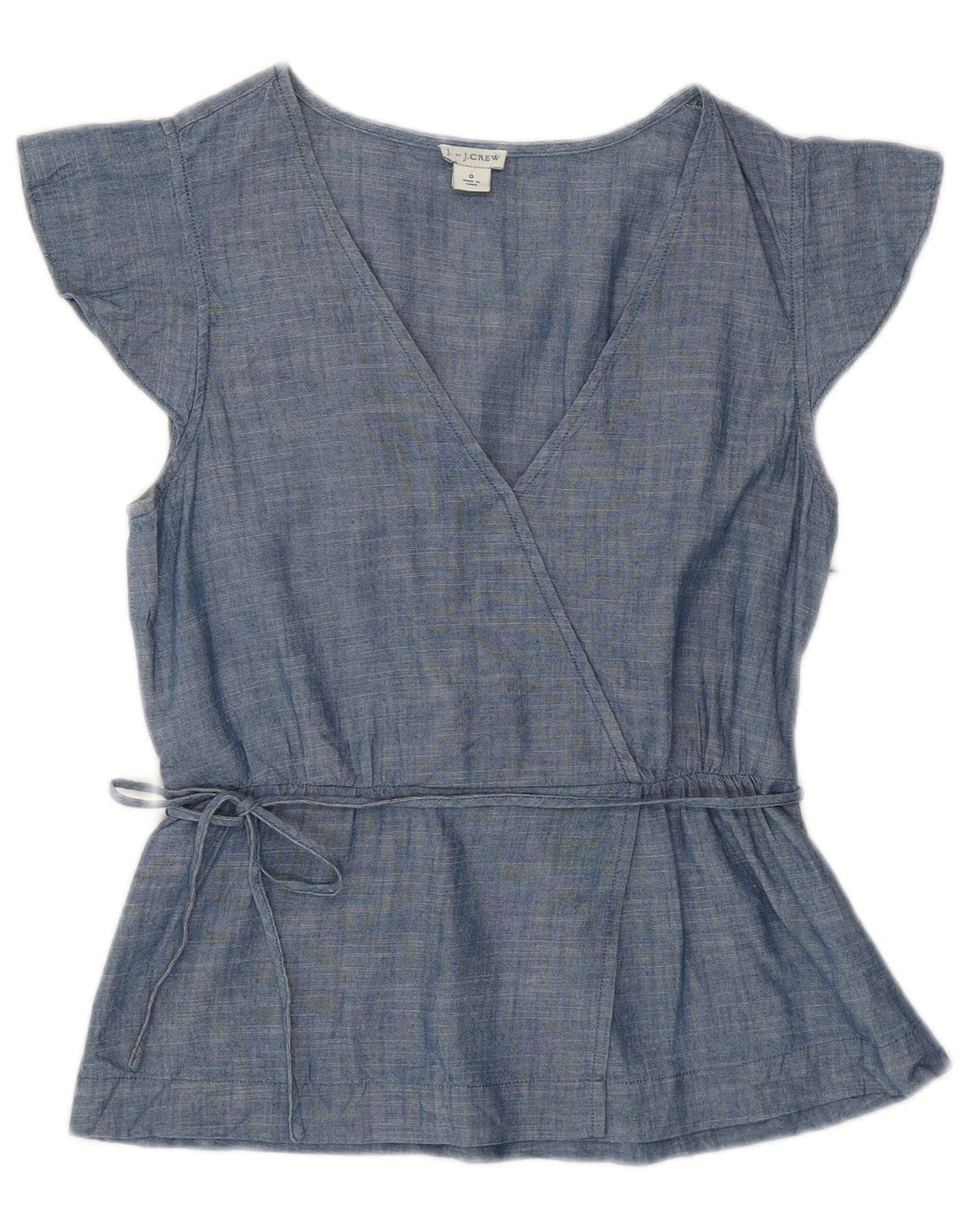 J. CREW Blusa para mujer Top US 0 XS Algodón azul