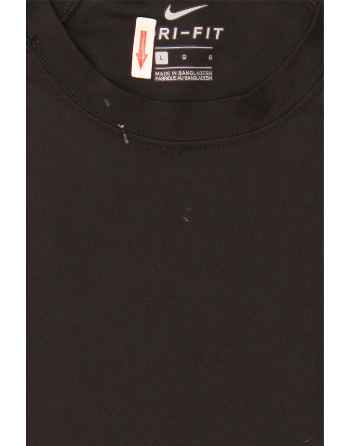 Nike - Camiseta Dri Fit para hombre, talla grande, poliéster negro