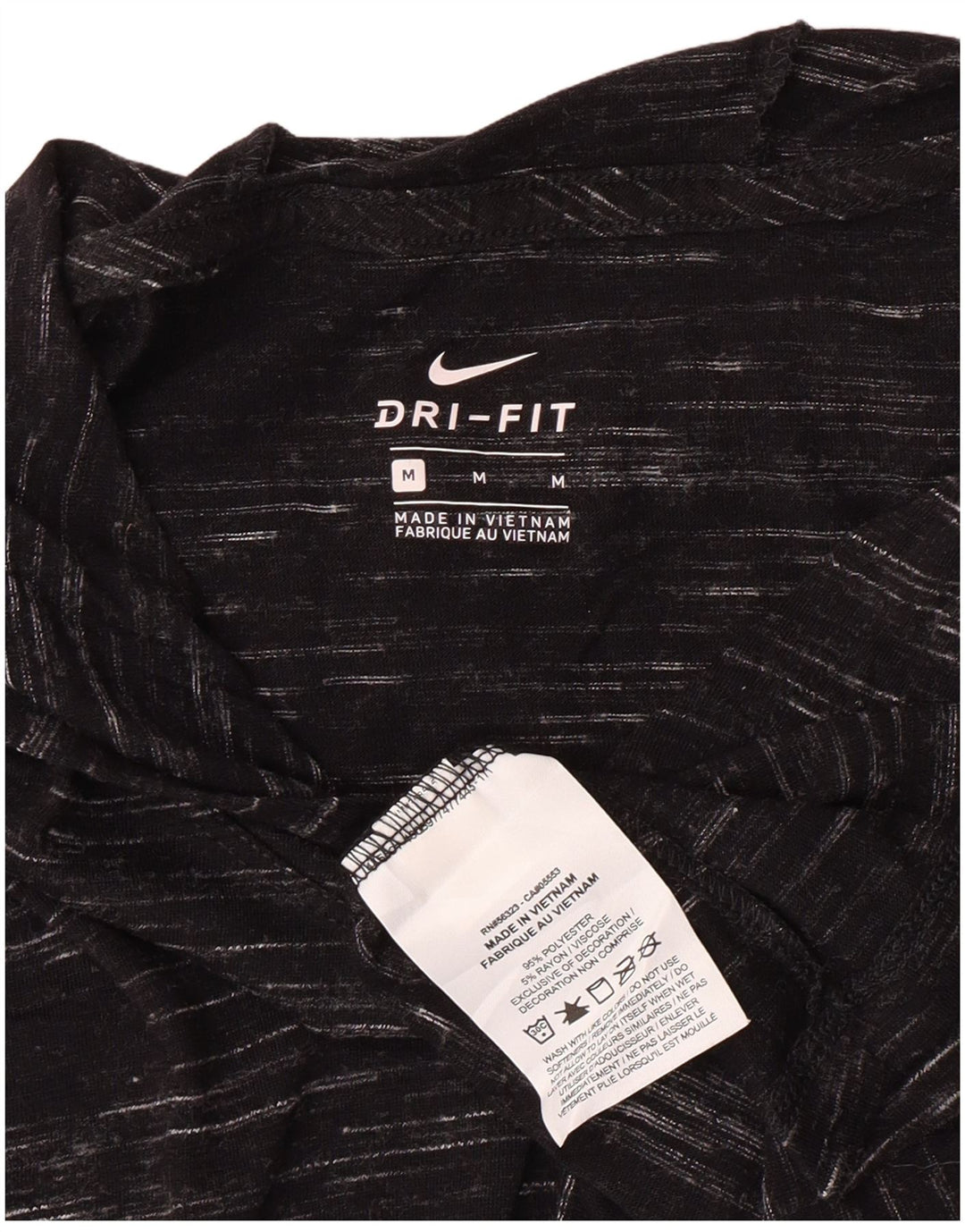 Nike Camiseta con capucha para mujer UK 44 Mediano Poliéster moteado negro