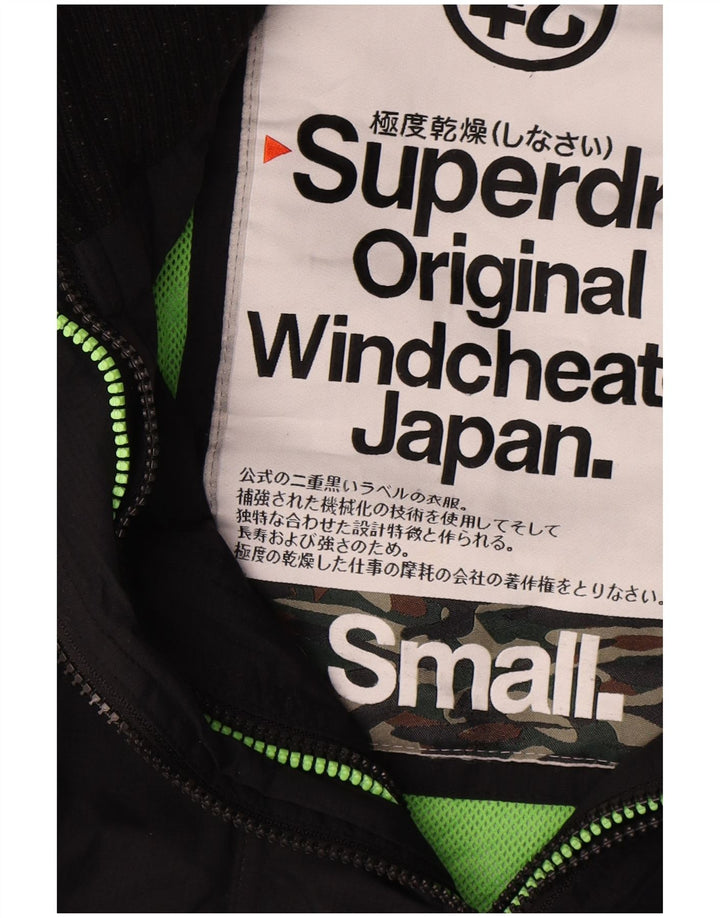 Superdry Chaqueta impermeable Windcheater para hombre UK 36 Small Black Nylon