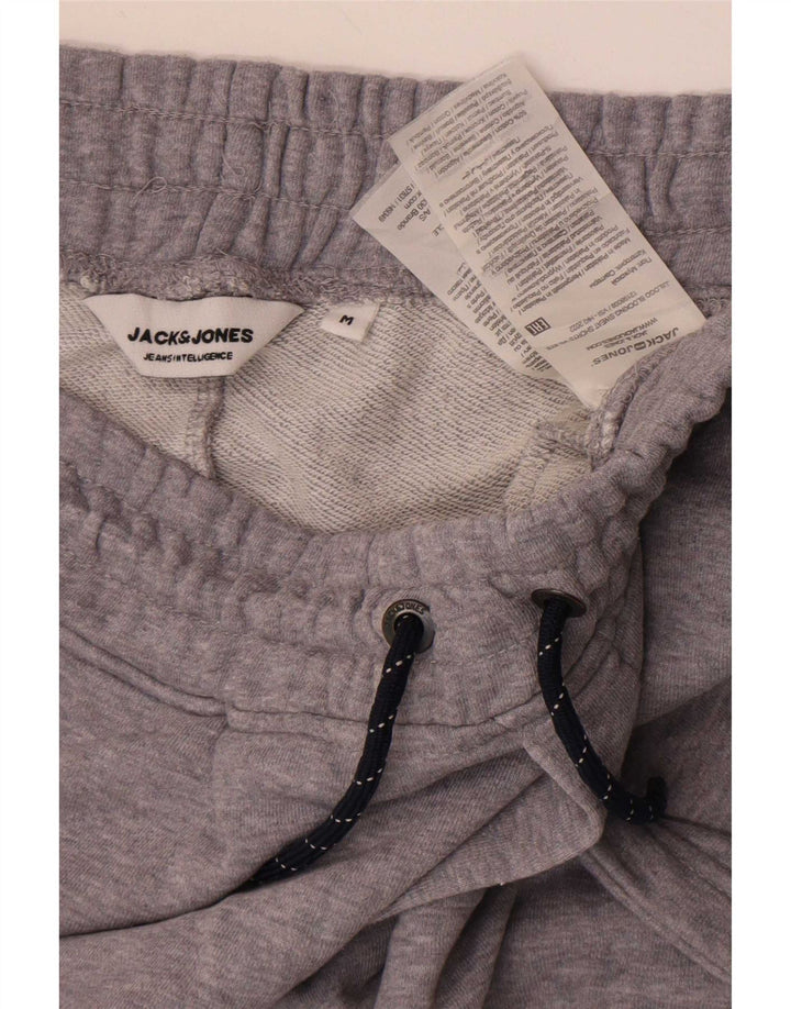 Jack & Jones Hombre Shorts deportivos con estampado de algodón color block en gris medio