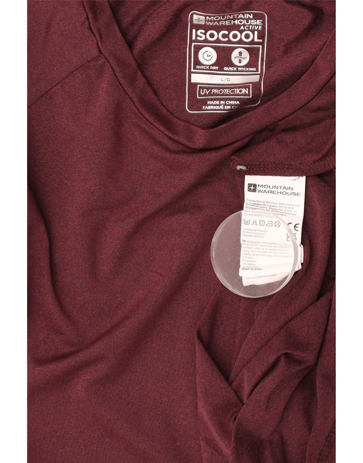 Camiseta para hombre Mountain Warehouse Top grande de poliéster burdeos
