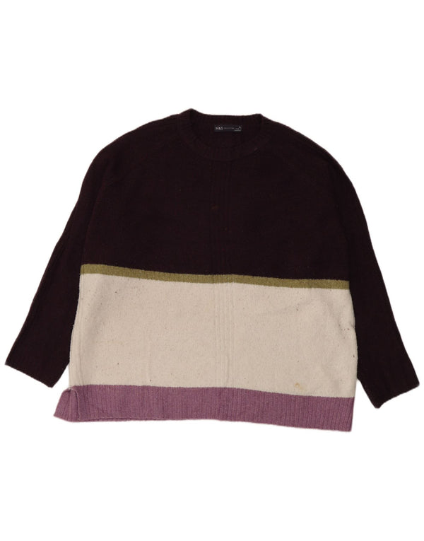 Marks & Spencer Jersey de Cuello Redondo para Mujer UK 40 XL Color Púrpura