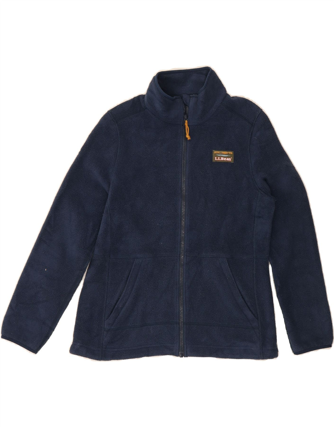 L.L.BEAN Womens Petite Fleece Jacket UK 10 Small Navy Blue Polyester Vintage L.L.Bean and Second-Hand L.L.Bean from Messina Hembry 