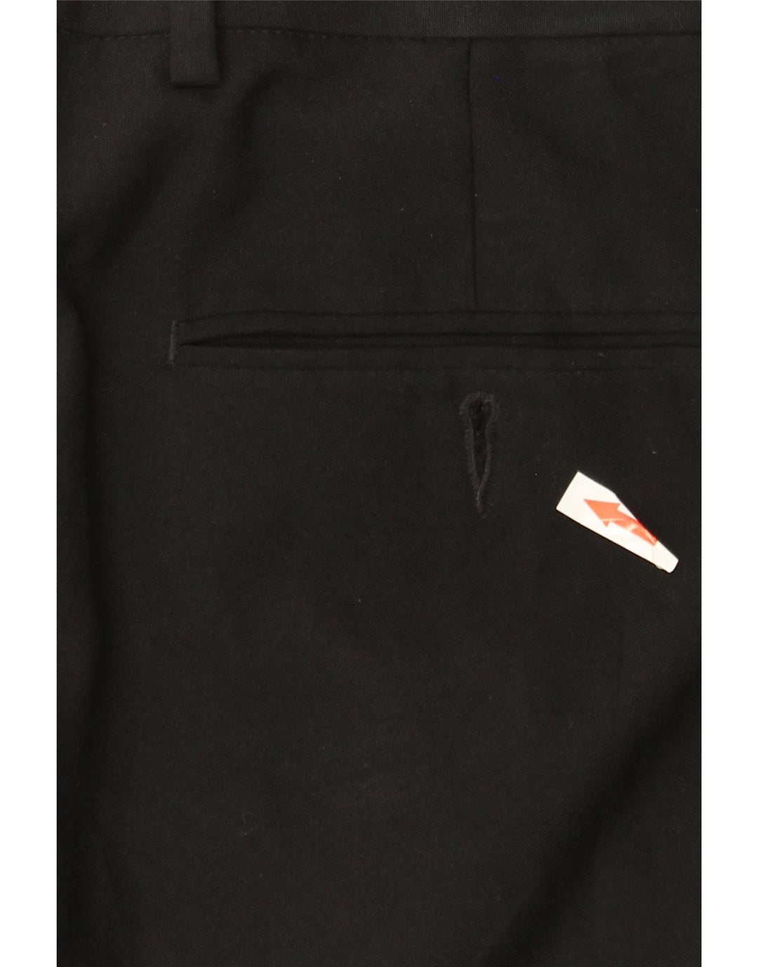 MARKS & SPENCER Pantalón de traje de corte regular para hombre W36 L33 Poliéster negro
