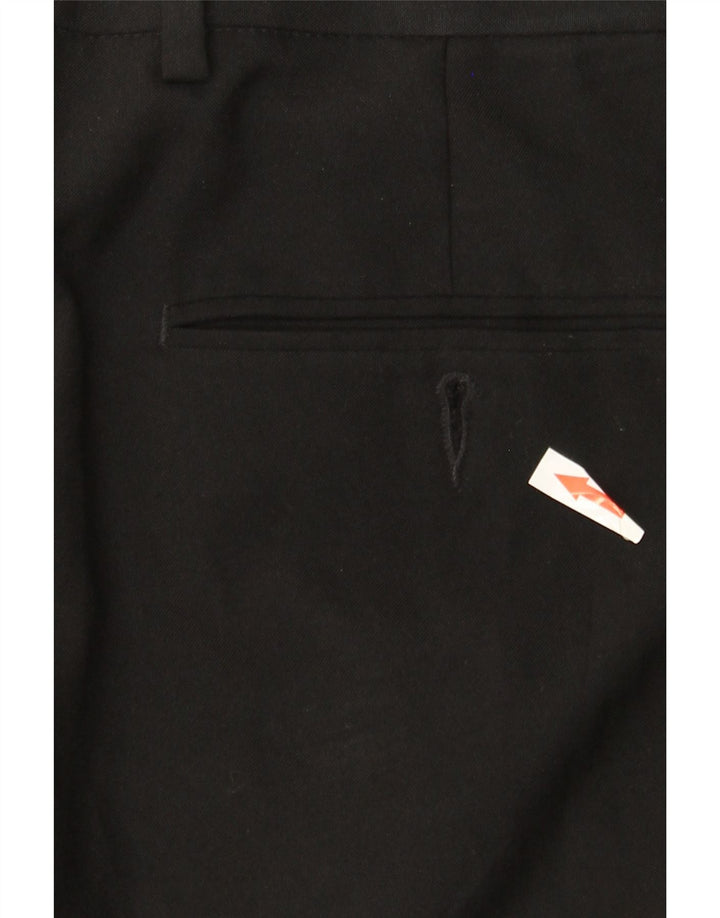 MARKS & SPENCER Pantalón de traje de corte regular para hombre W36 L33 Poliéster negro