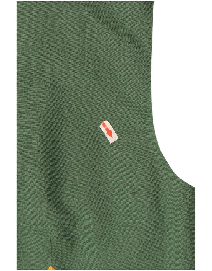 Chaleco Vintage Mujer IT 48 XL Poliéster Verde