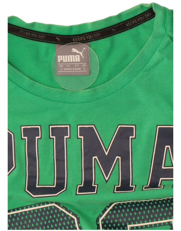 Puma - Camiseta gráfica para hombre, talla pequeña, verde