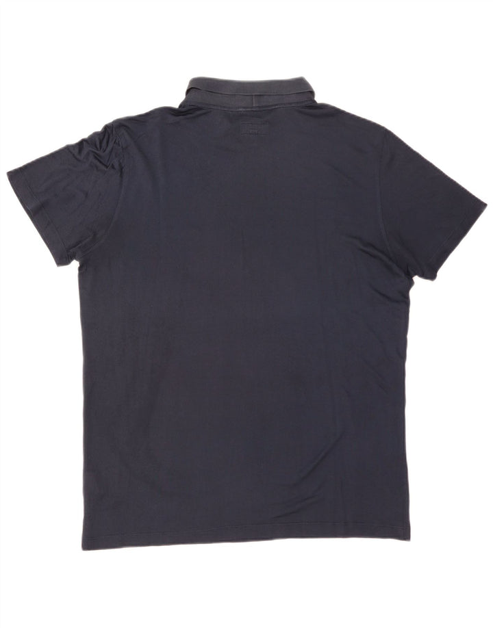 GIORGIO ARMANI Polo Hombre IT 50 Medio Seda Azul Marino