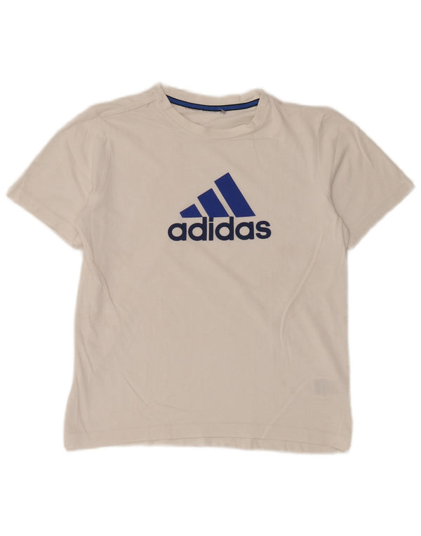 Adidas Hombre Camiseta Gráfica Top Pequeño Blanco Algodón Deportes