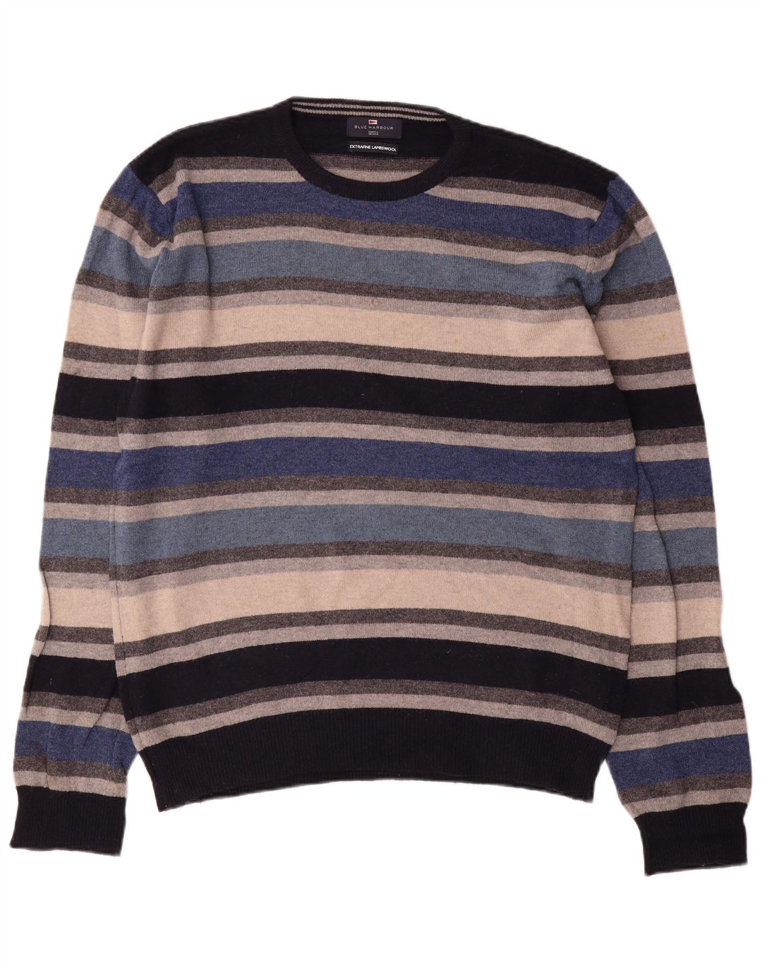 MARKS & SPENCER Suéter tipo jersey con cuello redondo azul Harbor para hombre Azul grande