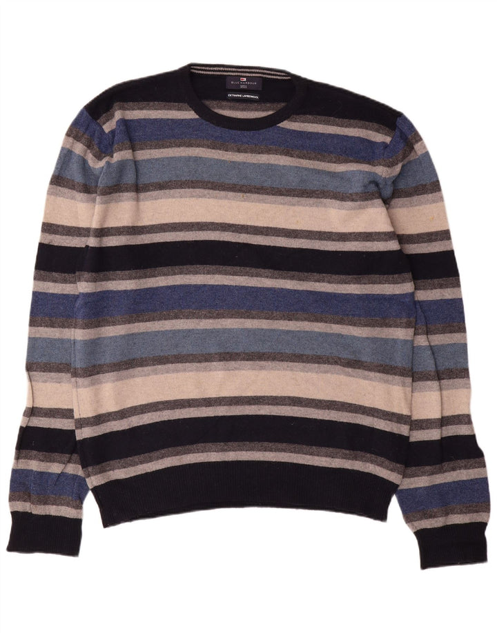 MARKS & SPENCER Suéter tipo jersey con cuello redondo azul Harbor para hombre Azul grande