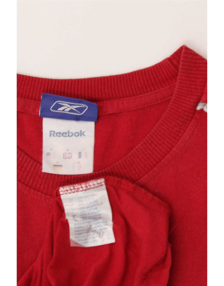 Reebok Camiseta para hombre Top Medium Red Cotton