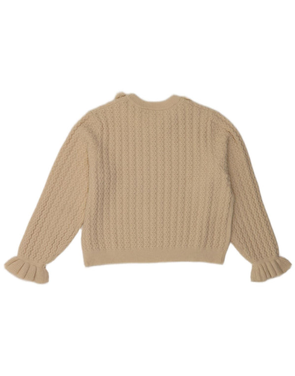 Zara Jersey Niña Cuello Redondo 13-14 Años Beige Floral