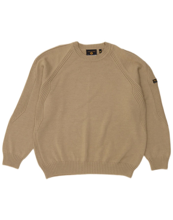 Navigare Jersey con Cuello Redondo para Hombre XL Beige