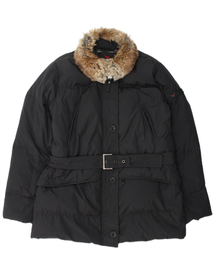 Chaqueta acolchada vintage para mujer IT 48 XL Poliamida negra