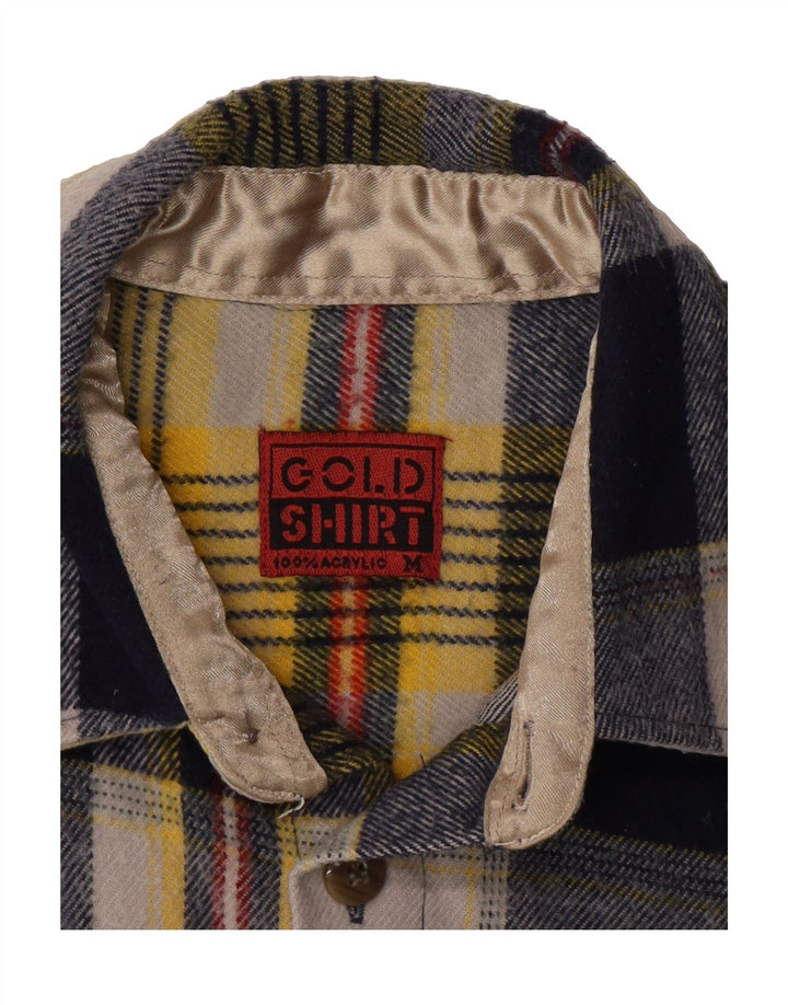 VINTAGE Mens Flannel Shirt Medium Multicoloured Check Acrylic Vintage Vintage and Second-Hand Vintage from Messina Hembry 