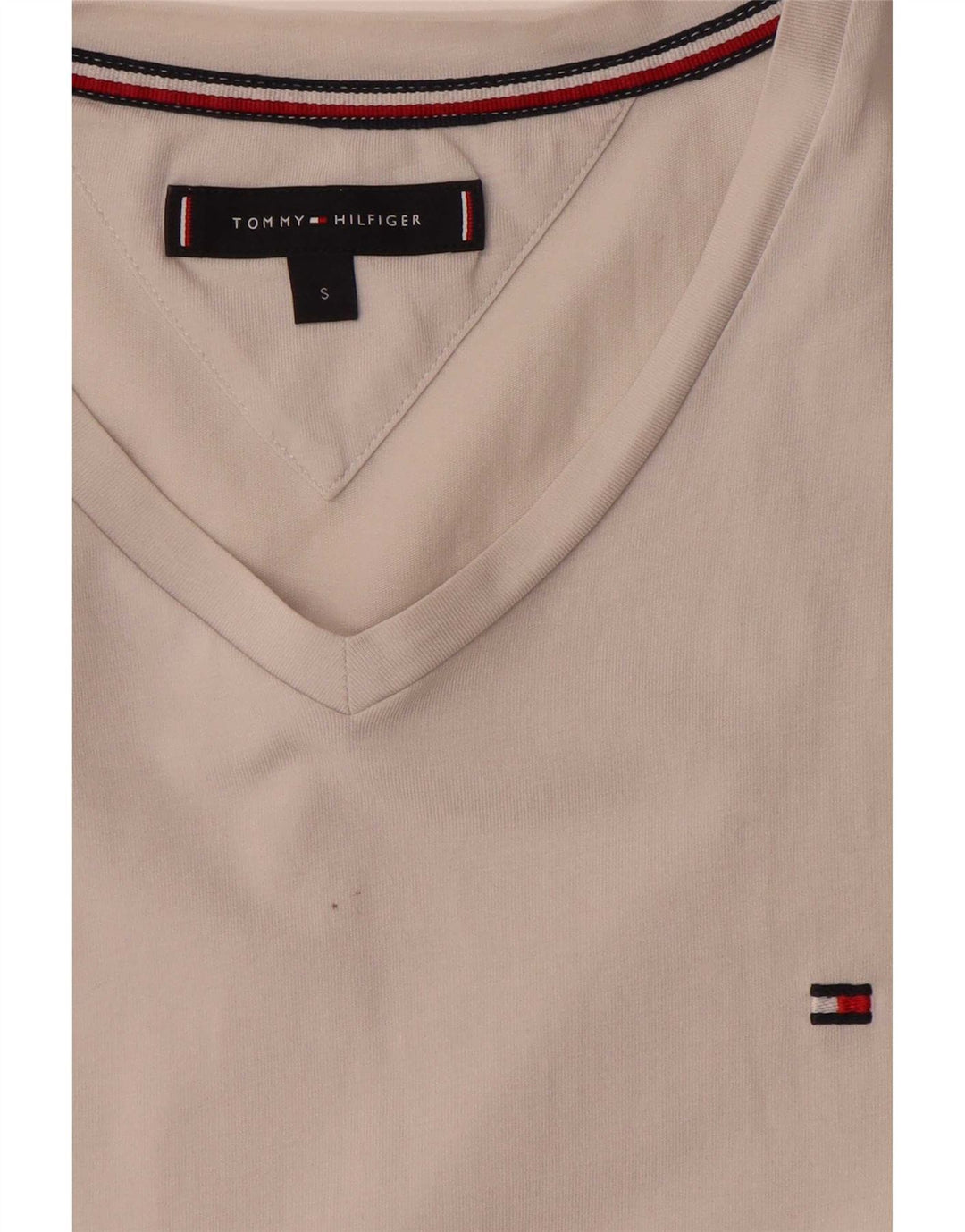 Tommy Hilfiger - Camiseta para hombre, talla pequeña, algodón blanco