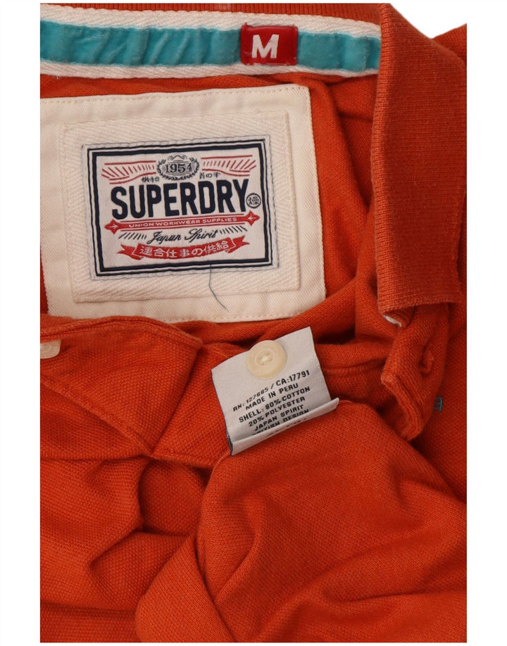 SUPERDRY Polo alto para hombre de algodón naranja medio